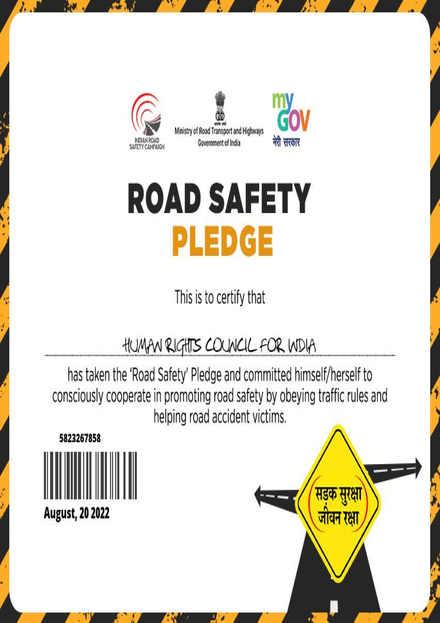 Road Safety Pledge